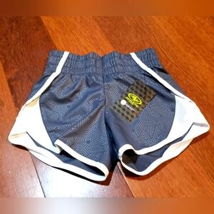 🌻 NWT Athletic‎ Girls Grey Starry Quick Dri Elastic Waist Shorts Size XS
